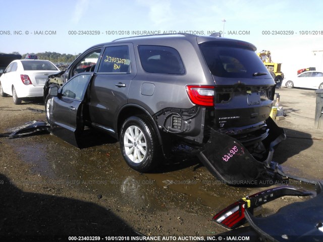 1C4RDJAG6FC881260 - 2015 DODGE DURANGO SXT GRAY photo 3