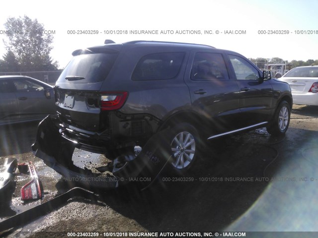 1C4RDJAG6FC881260 - 2015 DODGE DURANGO SXT GRAY photo 4