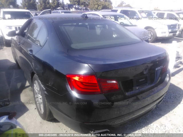 WBAFR9C51BC617885 - 2011 BMW 550 I BLACK photo 3