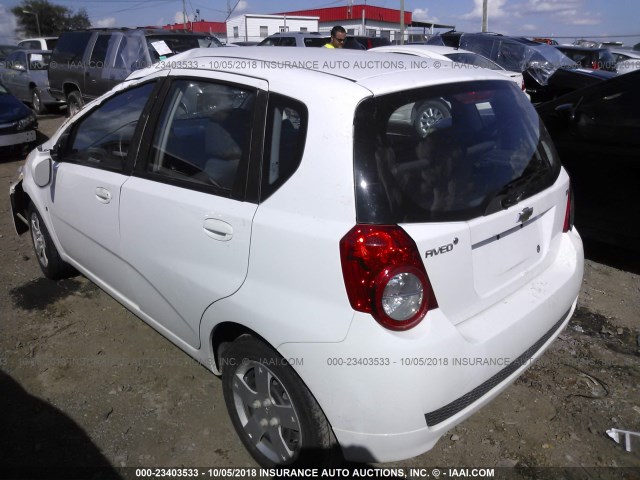KL1TD66E39B377003 - 2009 CHEVROLET AVEO LS/LT Ақ фото 3