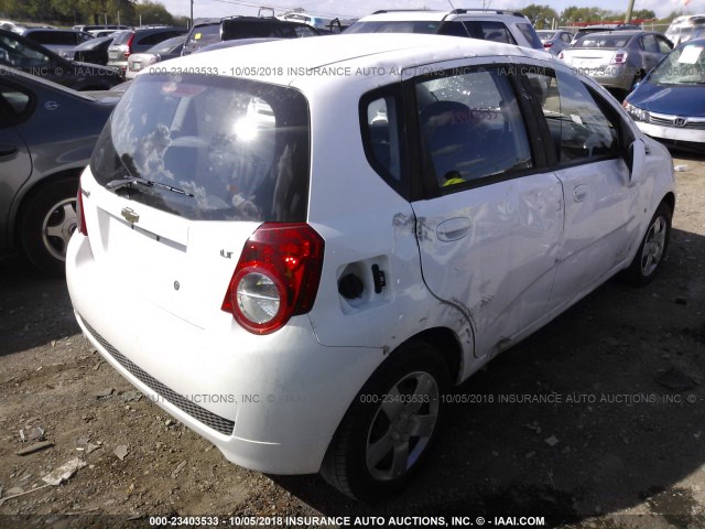 KL1TD66E39B377003 - 2009 CHEVROLET AVEO LS/LT Ақ фото 4