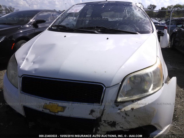 KL1TD66E39B377003 - 2009 CHEVROLET AVEO LS/LT Ақ фото 6