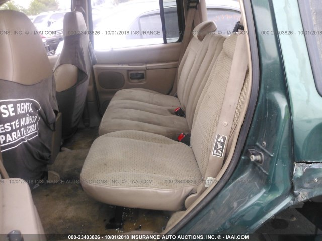 1FMZU72E4YZC36831 - 2000 FORD EXPLORER XLS GREEN photo 8