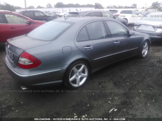 WDBUF56X99B438937 - 2009 MERCEDES-BENZ E 350 BLUE photo 4