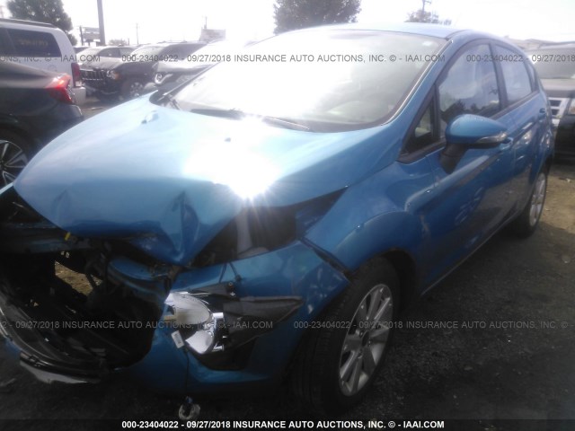 3FADP4EJ6DM175660 - 2013 FORD FIESTA SE BLUE photo 2