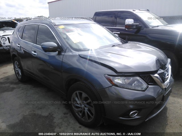 5N1AT2MT8EC771951 - 2014 NISSAN ROGUE S/SL/SV GRAY photo 1