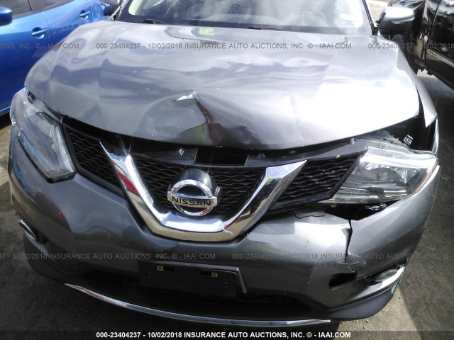 5N1AT2MT8EC771951 - 2014 NISSAN ROGUE S/SL/SV GRAY photo 6