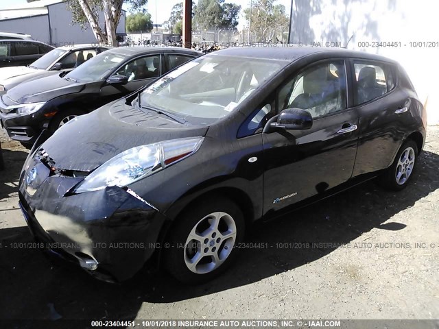 JN1AZ0CP9CT024371 - 2012 NISSAN LEAF SV/SL BLACK photo 2