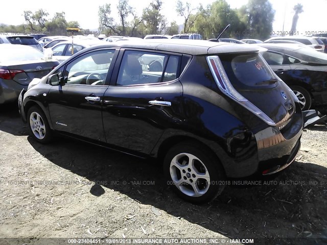 JN1AZ0CP9CT024371 - 2012 NISSAN LEAF SV/SL BLACK photo 3