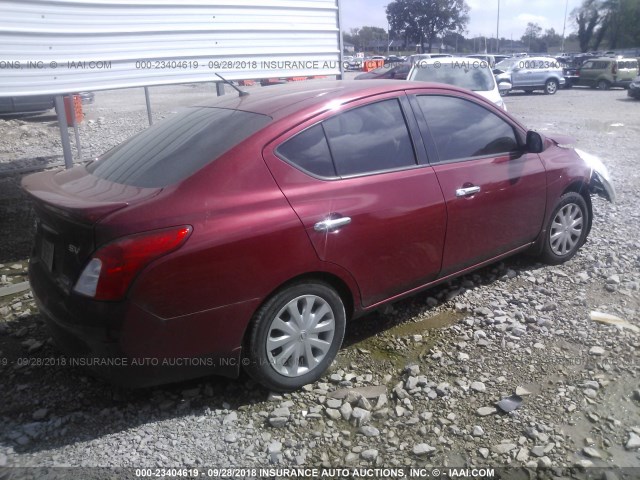 3N1CN7AP8EK452669 - 2014 NISSAN VERSA S/S PLUS/SV/SL RED photo 4