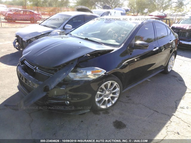 1C3CDFCBXFD174133 - 2015 DODGE DART LIMITED BLACK photo 2