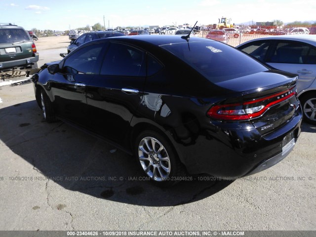 1C3CDFCBXFD174133 - 2015 DODGE DART LIMITED BLACK photo 3