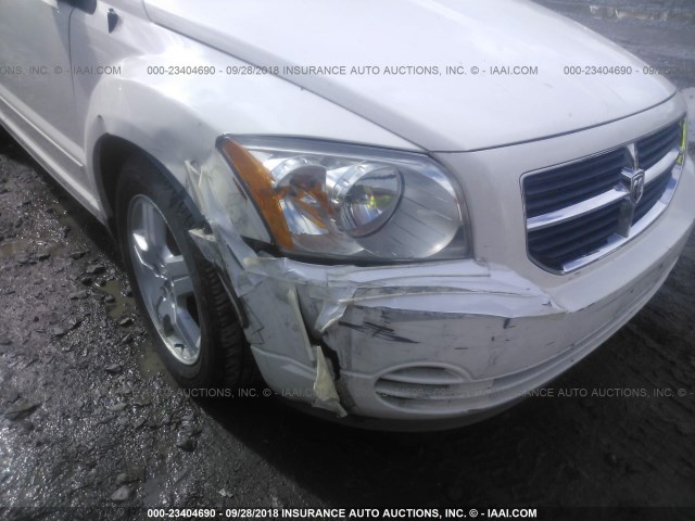 1B3HB48B38D687958 - 2008 DODGE CALIBER SXT WHITE photo 6