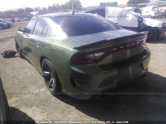 2C3CDXL91JH328582 - 2018 DODGE CHARGER SRT HELLCAT GREEN photo 3