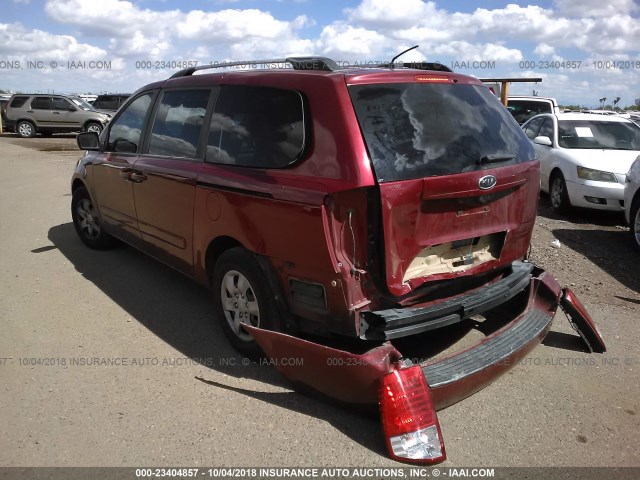 KNDMG4C3XA6335890 - 2010 KIA SEDONA LX RED photo 3