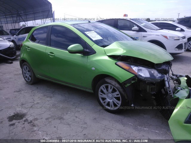 JM1DE1KZ7D0167482 - 2013 MAZDA MAZDA2 GREEN photo 1