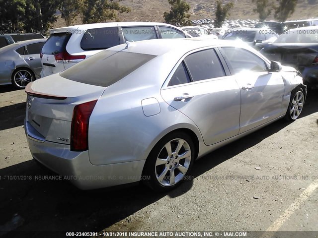 1G6AB5RX8D0158249 - 2013 CADILLAC ATS LUXURY SILVER photo 4