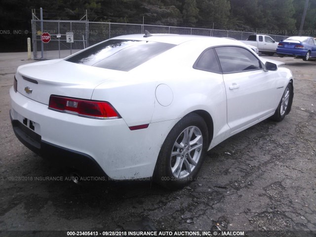 2G1FA1E37E9304481 - 2014 CHEVROLET CAMARO LS WHITE photo 4