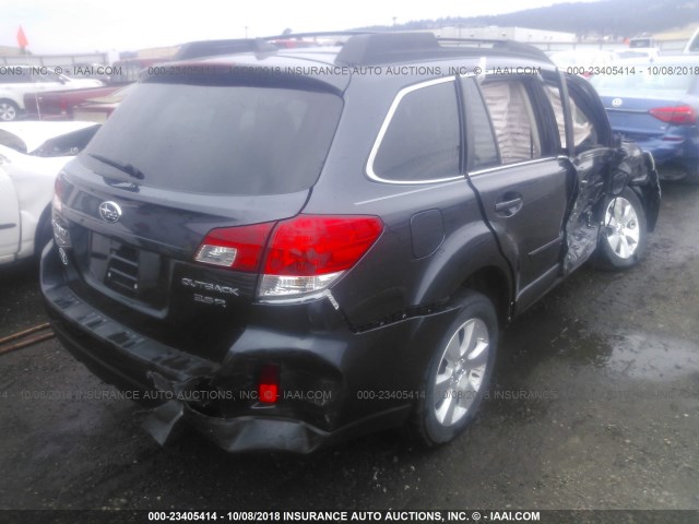 4S4BRDLCXC2209732 - 2012 SUBARU OUTBACK 3.6R LIMITED GRAY photo 4