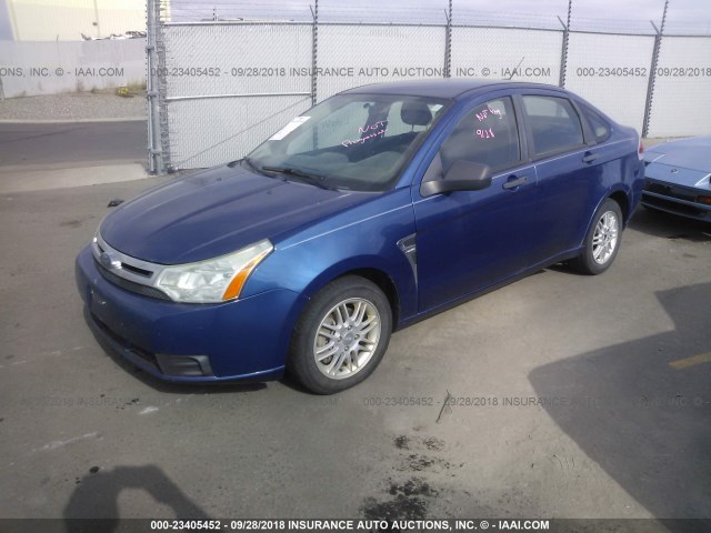 1FAHP35N78W182427 - 2008 FORD FOCUS SE/SEL/SES BLUE photo 2