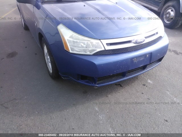 1FAHP35N78W182427 - 2008 FORD FOCUS SE/SEL/SES BLUE photo 6