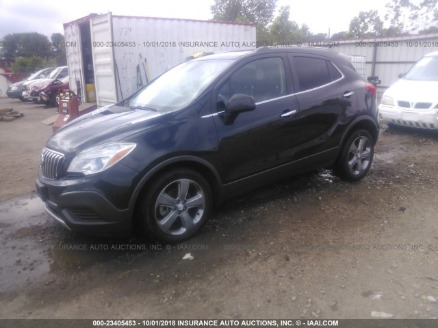 KL4CJASB6DB094369 - 2013 BUICK ENCORE BLACK photo 2