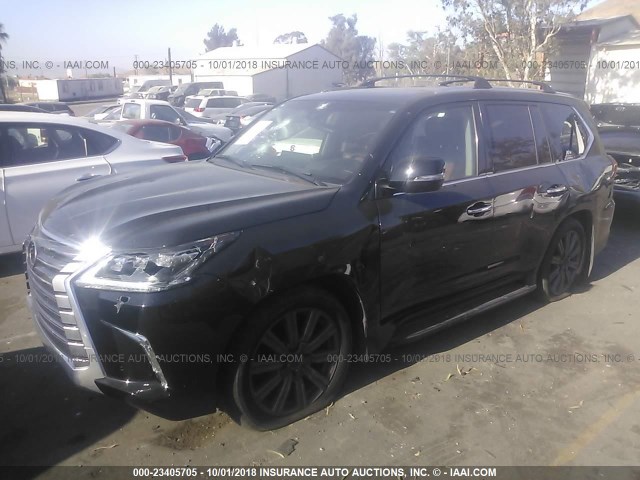 JTJHY7AX2H4228647 - 2017 LEXUS LX 570 BLACK photo 2