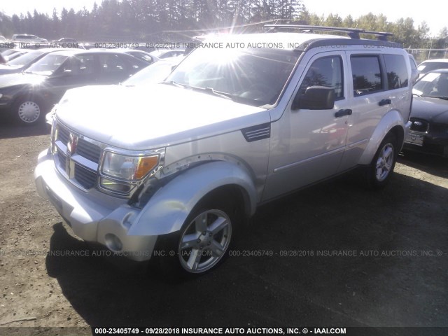 1D8GT28K68W171773 - 2008 DODGE NITRO SXT SILVER photo 2