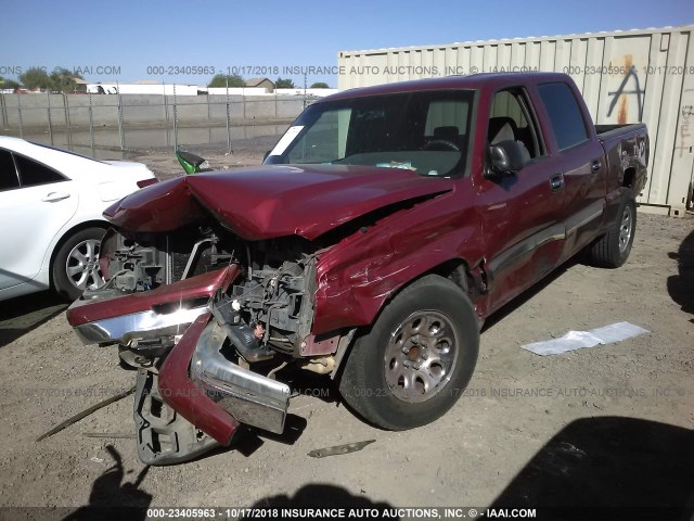 2GCEC13Z361304692 - 2006 CHEVROLET SILVERADO C1500 RED photo 2