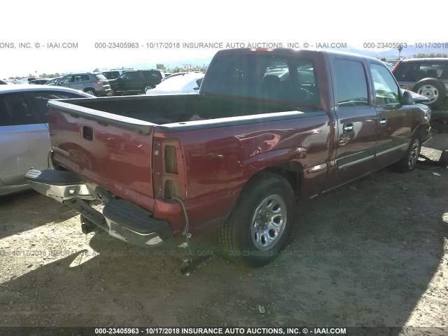 2GCEC13Z361304692 - 2006 CHEVROLET SILVERADO C1500 RED photo 4