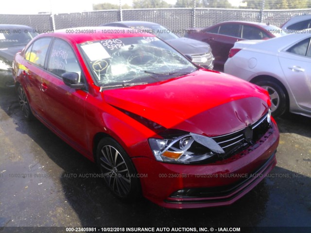 3VWD17AJ5GM302869 - 2016 VOLKSWAGEN JETTA SPORT RED photo 1