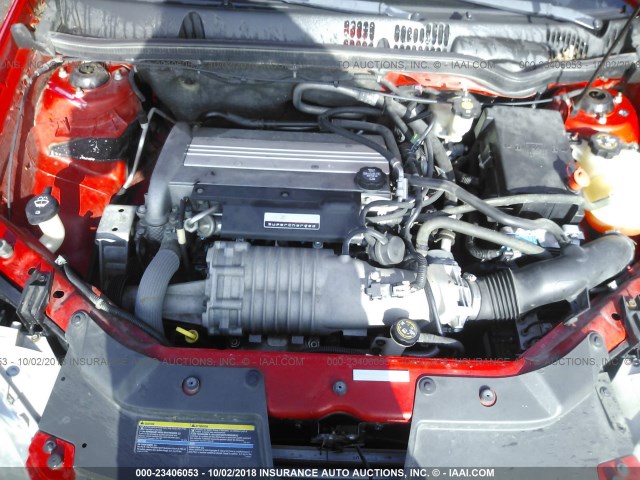 1G1AP14P957574360 - 2005 CHEVROLET COBALT SS SUPERCHARGED RED photo 10