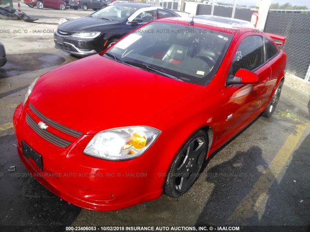 1G1AP14P957574360 - 2005 CHEVROLET COBALT SS SUPERCHARGED RED photo 2