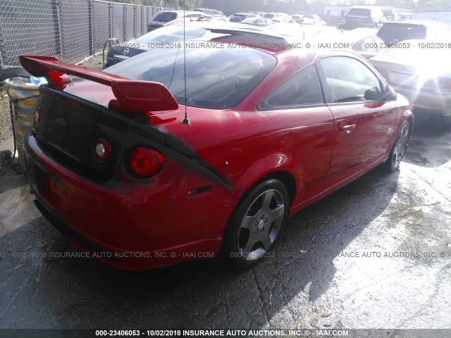 1G1AP14P957574360 - 2005 CHEVROLET COBALT SS SUPERCHARGED RED photo 4