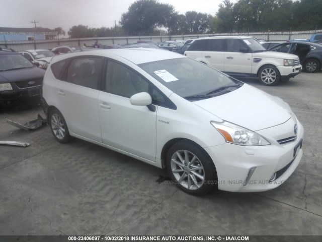 JTDZN3EU0E3319037 - 2014 TOYOTA PRIUS V WHITE photo 1