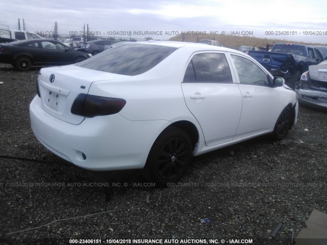 1NXBU40E99Z055564 - 2009 TOYOTA COROLLA S/LE/XLE WHITE photo 4