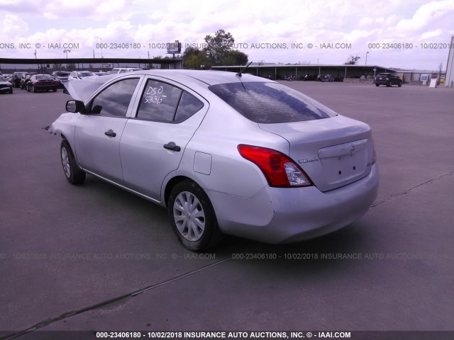 3N1CN7AP5CL837002 - 2012 NISSAN VERSA S/SV/SL SILVER photo 3