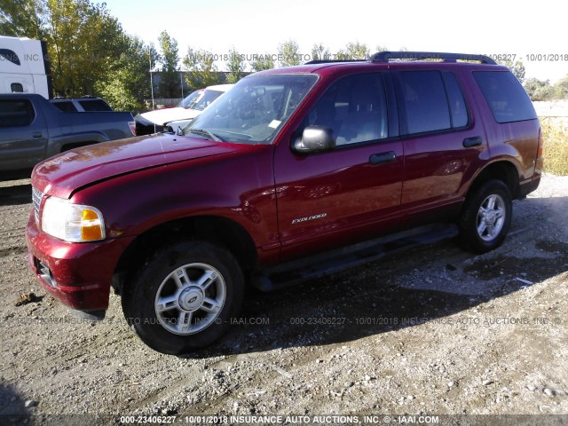 1FMZU73K25ZA35803 - 2005 FORD EXPLORER XLT/XLT SPORT/NBX RED photo 2