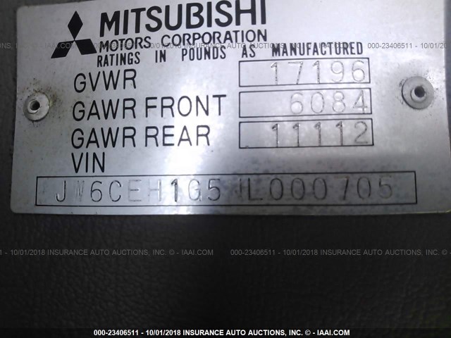 JW6CEH1G5NL000705 - 1992 MITSUBISHI FUSO TRUCK FH 100 WHITE photo 10