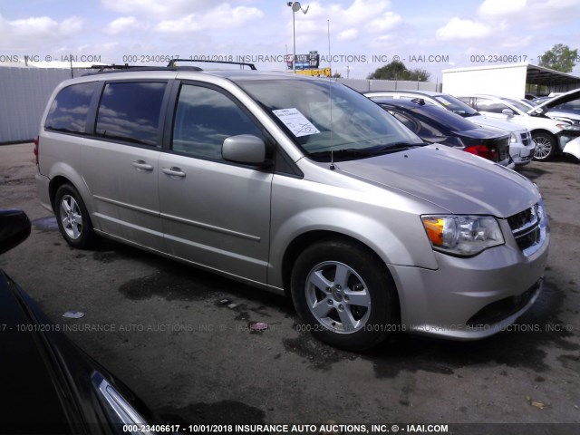 2C4RDGCG7DR576516 - 2013 DODGE GRAND CARAVAN SXT GOLD photo 1