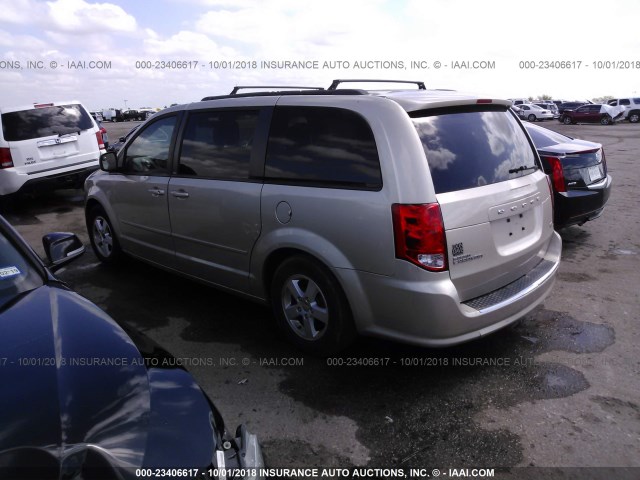 2C4RDGCG7DR576516 - 2013 DODGE GRAND CARAVAN SXT GOLD photo 3