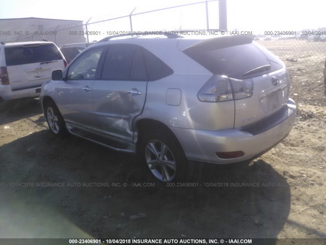 JTJGW31U082851275 - 2008 LEXUS RX 400H SILVER photo 3