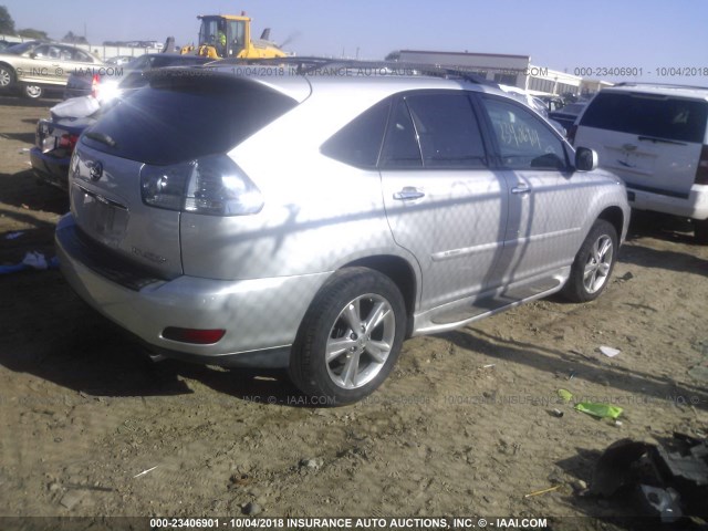 JTJGW31U082851275 - 2008 LEXUS RX 400H SILVER photo 4