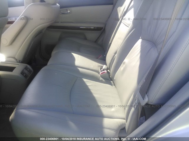 JTJGW31U082851275 - 2008 LEXUS RX 400H SILVER photo 8