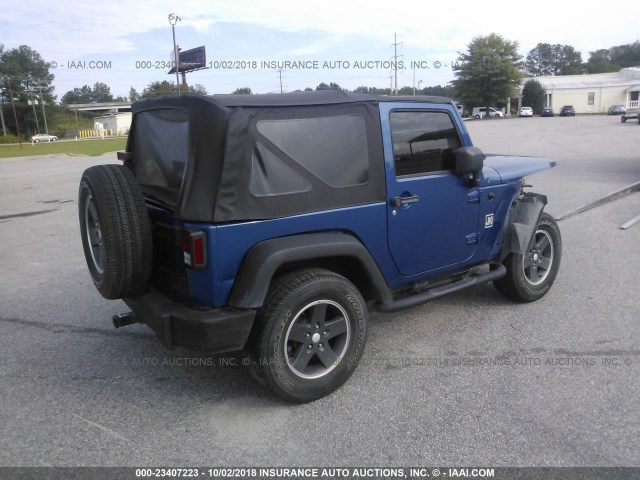 1J4AA2D12AL223408 - 2010 JEEP WRANGLER SPORT BLUE photo 4