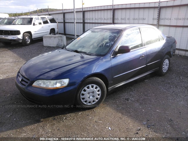 1HGCF86612A051611 - 2002 HONDA ACCORD VALUE Dark Blue photo 2