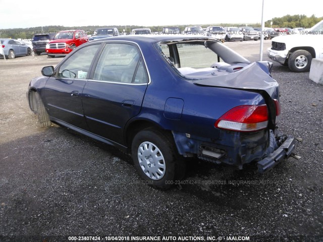 1HGCF86612A051611 - 2002 HONDA ACCORD VALUE Dark Blue photo 3