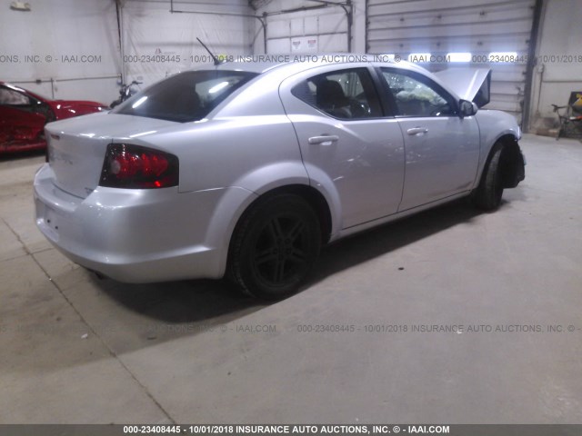 1B3BD1FB3BN577043 - 2011 DODGE AVENGER MAINSTREET SILVER photo 4