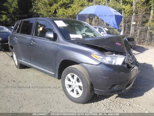 5TDZA3EH3DS044887 - 2013 TOYOTA HIGHLANDER PLUS GRAY photo 1