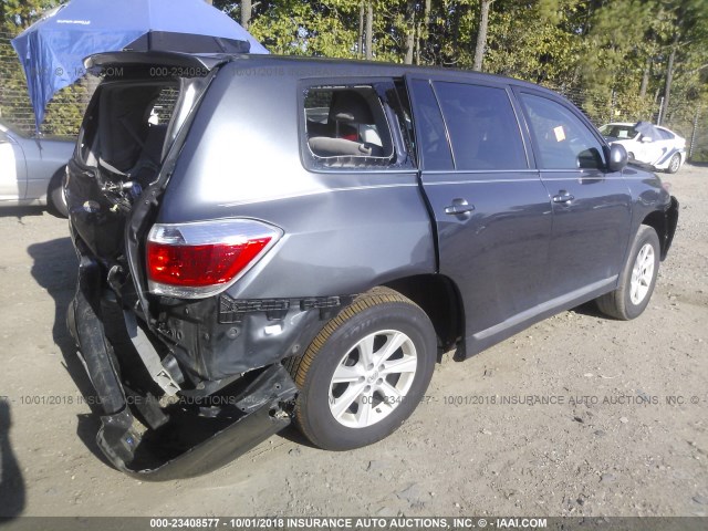 5TDZA3EH3DS044887 - 2013 TOYOTA HIGHLANDER PLUS GRAY photo 4